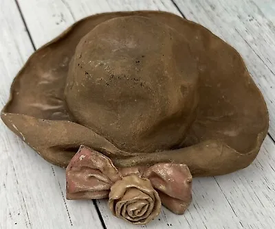 £6.22 • Buy Resin  Stone  Old Hat With Rose Paperweight Figurine
