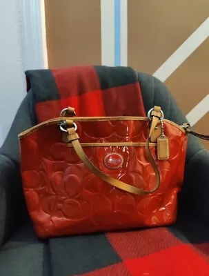 Coach Peyton Orange Purse Tote/ Crossbody • $50