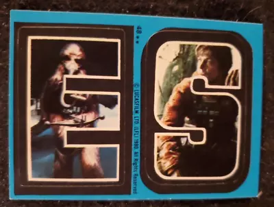 STAR WARS: EMPIRE STRIKES BACK Letter Sticker Card / 1980 Topps #48 -  E  &  S  • $2.50