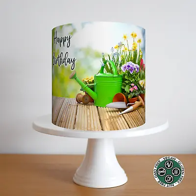Garden Gardening Cake Topper Border Strip Pattern Wrap Birthday Party Decoration • £6.49