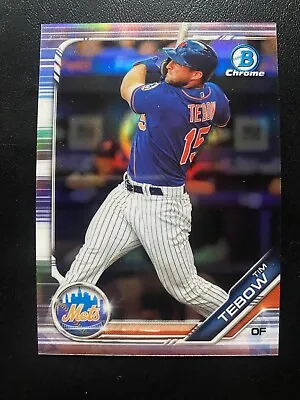 $1.75 • Buy 2019 Bowman Chrome Draft Prospect Rookie Tim Tebow #92 New York Mets