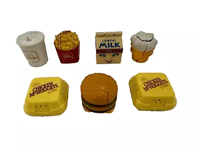 Vintage McDonalds Happy Meal Food Changeables Transformers Toys 7 Pc Lot 80's • $19.95