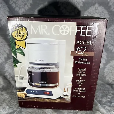 Vintage Mr Coffee Accel 12 Cup Automatic Drip Coffee Maker NEW White PR16 (C6) • $78.75