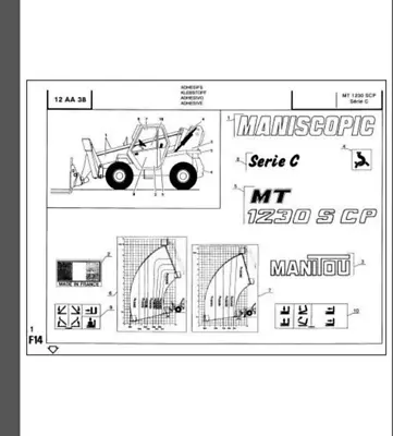 Manitou MT1230 SCP Serie3 Parts Catalog • £29.99