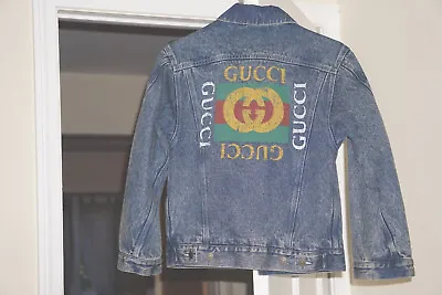 Gucci Denim Spiritismo Gg Monogram Logo Jacket  Sz S • $700