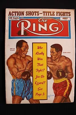 Vintage Aug. 1952 Boxing 'ring Magazine'-jersey Joe Walcott-ezzard Charles • $6.95