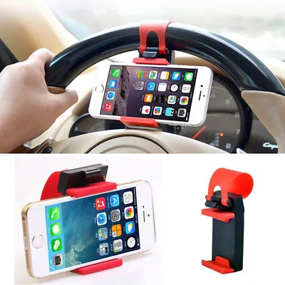 Universal Car Steering Wheel Bike Clip Mount Holder For IPhone For Cell Phones G • $2.78