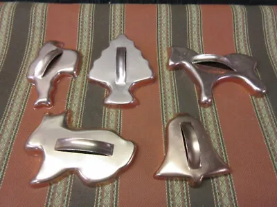 5 Vintage Holiday Cookie Cutters Copper Colored Aluminum By MIRRO • $9.99