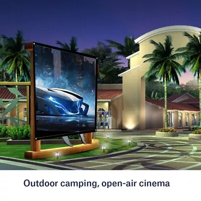 $22.99 • Buy Portable Foldable Projector Screen 16:9 HD Outdoor Home Cinema Theater 3D Movies