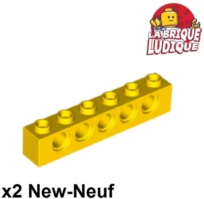 LEGO Technic 2x Brick 1x6 Hole 5 Hole Yellow/Yellow 3894 New • $3.08