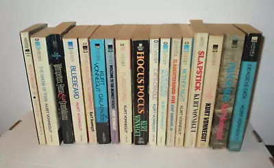 Lot Of 17 KURT VONNEGUT Paperbacks 1970s-90s Science Fiction • $238