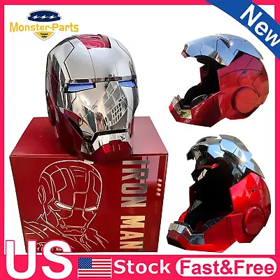 Autoking Marvel Iron Man MK5 1:1 Helmet Wearable Voice Control Cosplay Gifts • $179.99