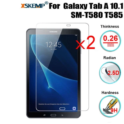 £9.98 • Buy Samsung Galaxy Tab A 10.1 2016 SM T580 T585 Tempered Glass Screen Protector 2PCS
