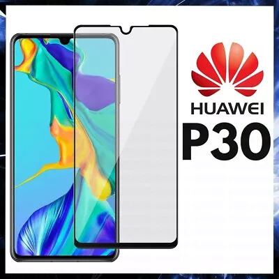 For HUAWEI P30 CURVED SCREEN PROTECTOR 9D FULL COVER GORILLA TEMPERED GLASS P 30 • $8.69