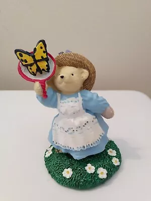 Muffy VanderBear ~ Girl Teddy Bear Butterfly Net Figurine Vintage • $5.25