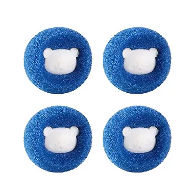 4PCS Reusable Washing Machine Laundry Ball Dryer Ball Dogs Cats Pet Hair Remover • £2.34