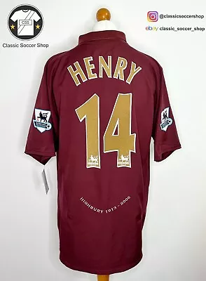 Arsenal HENRY #14 2005/06 Home Shirt Extra Large / XL • £249.99