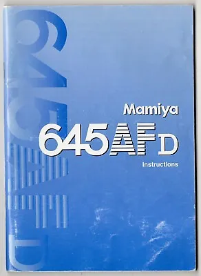 Mamiya 645AFD 645 AFD Camera Instruction Manual / User Guide In English • $15.99