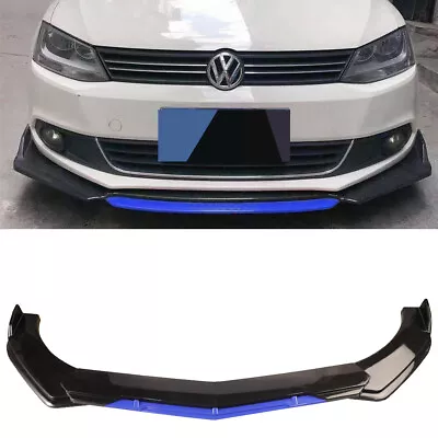 For Volkswagen Jetta Front Bumper Lip Spoiler Splitter Diffuser Black Blue • $52.25