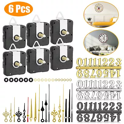 6Set Quartz Wall Clock Movement Mechanism DIY Replacement Hands Repair Tool Kit • $12.98