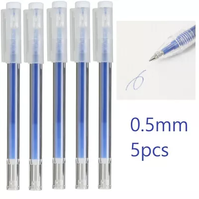 MUJI ERASABLE Fine Smooth Blue Ballpoint Pen 0.5mm SET OF 5 • $20.50