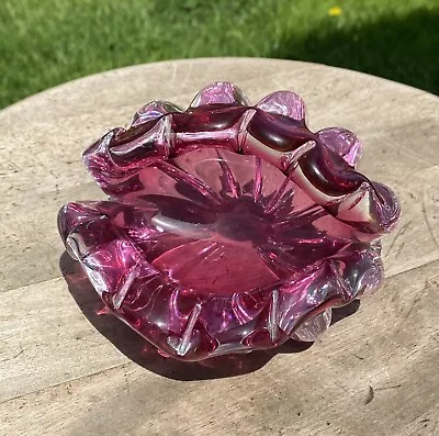 ✨Storage Find✨ MCM Murano Pink Clear Sommerso Art Glass • $5