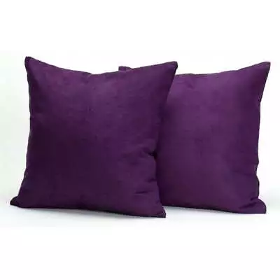 2 Pack Comfort Luxury Color Decorative Throw Pillow Dark Purple 16  X 16  • $32.60