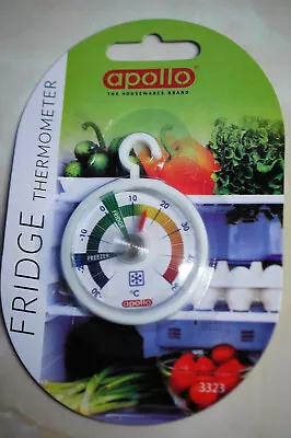 £2.88 • Buy Apollo Dial Fridge/Freezer Thermometer/Kitchen Appliance - With Hanging Hook