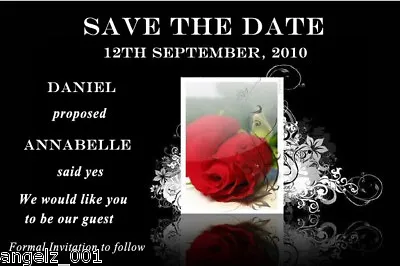 $10 • Buy 10 Personalised Wedding Save The Date Cards With Magnets 