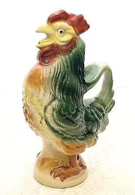 Antique Saint Clement Gallic 12  Majolica Rooster Pitcher France 1900-1910 • $98.99