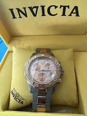 Rare Invicta 44mm Men Sapphire Elite Swiss ETA Chrono 23K Rose Gold Tone Watch • $174.99