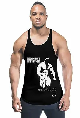 Lot Men Mma Bodybuilding Gym Stringer Vest Y Back Racer Back Motivation Tank Top • £7.99