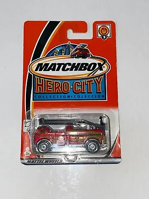 Matchbox 1/64 Diecast #2 Hero City Bucket Fire Truck  • $9.75