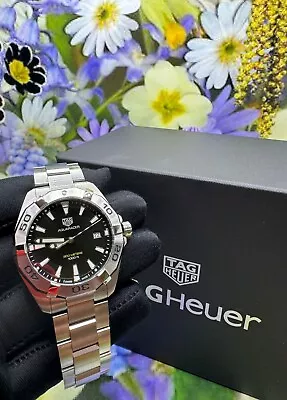 TAG HEUER Aquaracer Brushed Black Dial Watch WBD1110.BA0928 • $315