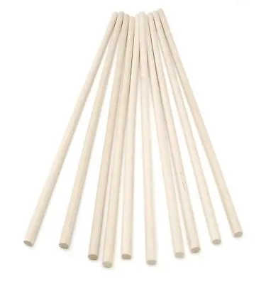 20 Pack Of 30cm Long Wooden Craft Sticks Hardwood Dowels Poles Craft 6mm Dia • £9.59