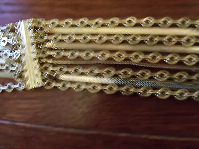 NEW WOMENS BELT CHAIN STYLE GOLDTONE Or SILVER TONE SIZE S/M Or M/L *F2* • $12.99