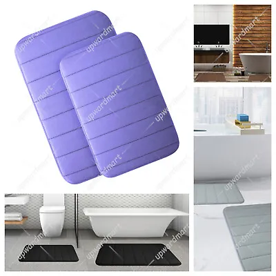 Memory Foam Bath Rug Bathroom Floor Shower Mat Carpet Soft Absorbent • $6.99