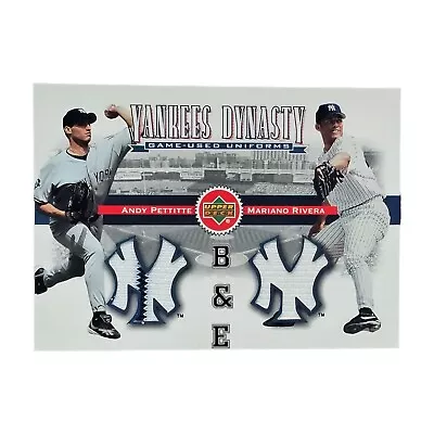 Andy Pettitte / Mariano Rivera 2001 UD Game-Used Jersey #YJ-PR Yankees Dynasty • $18