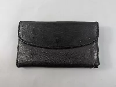 Fabretti Black Leather Purse 18cm X 10.5cm • £8.99