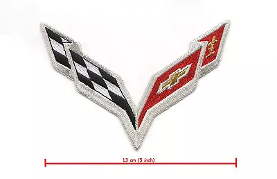 Corvette Racing Team Super Sports Jumpsuit Patch: CORVETTE RACING C-7 LOGO 13 Cm • $14.99