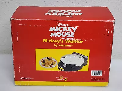 VillaWare Mickey's Waffler Mickey Mouse Single Waffle Maker Model 5555-01 DISNEY • $23.39