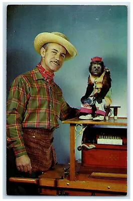 C1950's The Organ Grinder Tony With Chris The Wonder Monkey Performer Postcard • $29.95
