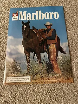 Vintage 1985 MARLBORO CIGARETTES Pack Print Ad 1980s COWBOY HORSE 2 • $7.99