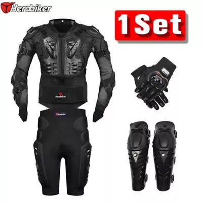 Motorcycle Body Jacket Suit Moto Racing Protective Armor Gear Full Set HEROBIKER • $108