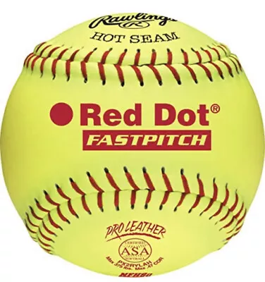 Rawlings Hot Seam Red Dot FastPitch Softball 12” • $9.99