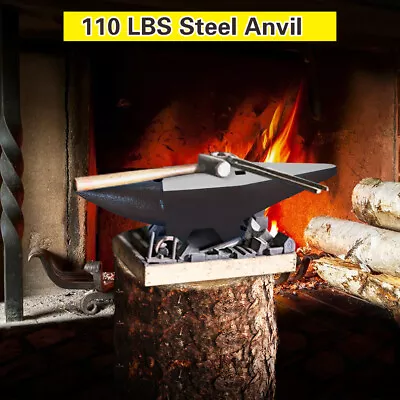Steel Anvil110Lbs/50kg Single Horn Metal Working Tool For Metal Forming Bending • $214.23
