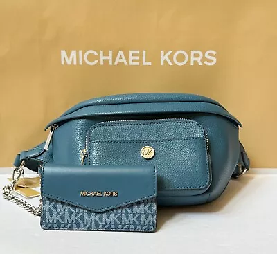 Michael Kors Maisie Large 2 In 1 Waistpack Sling Fanny Pack Crossbody Bag Teal • $85.80