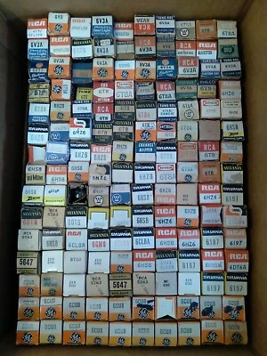 $18.99 • Buy 8967 Huge Lot Of Misc Brands 6t8a 6hz6 6hs8 5647 5763 6cu8 6197 Vacuum Tubes 