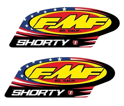 FMF EXHAUSTS SHORTY Number 1 Motocross Racing Decals / Stickers Die Cut Lot Of 2 • $4.99