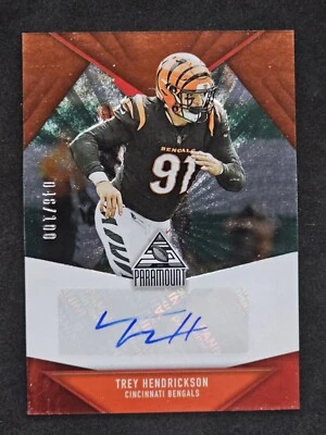 $20 • Buy Trey Hendrickson 2022 Panini Chronicles Paramount RED #'d /100  Autograph